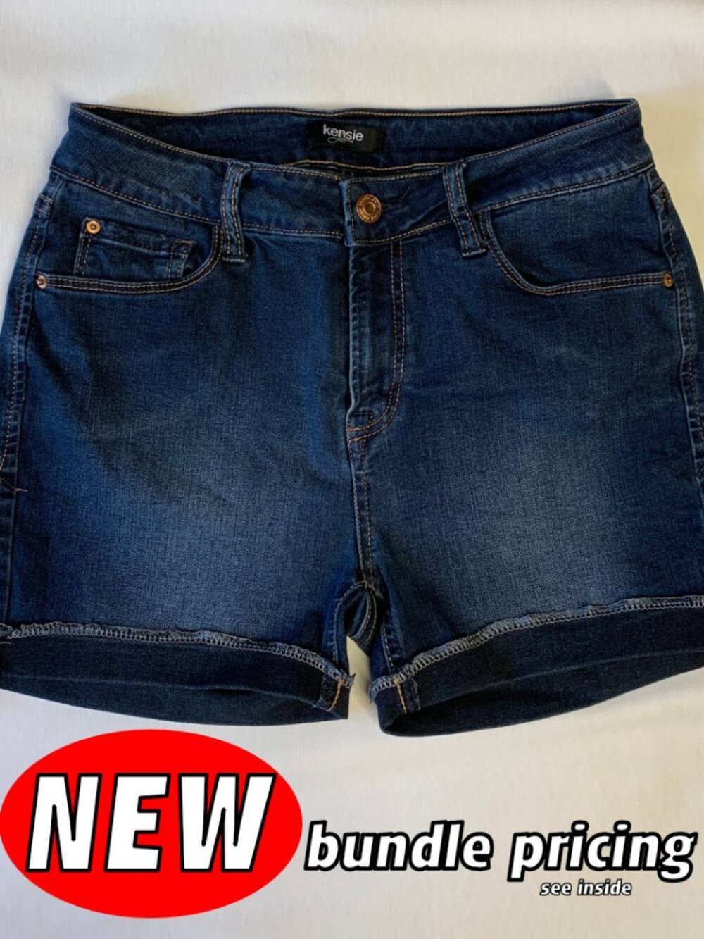 Kensie Cuffed Jeans Shorts Size 4